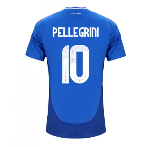 Fotballdrakt Herre Italia Lorenzo Pellegrini #10 Hjemmedrakt EM 2024 Kortermet